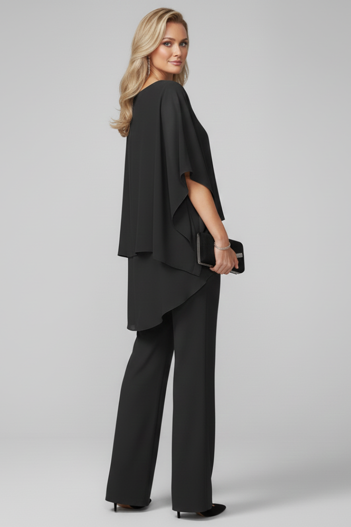Olivia | Women’s Off-Shoulder Flowing Wide-Leg Jumpsuit Set