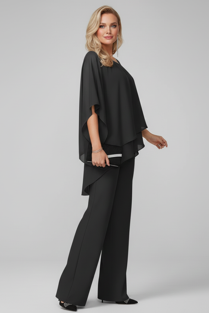 Olivia | Women’s Off-Shoulder Flowing Wide-Leg Jumpsuit Set