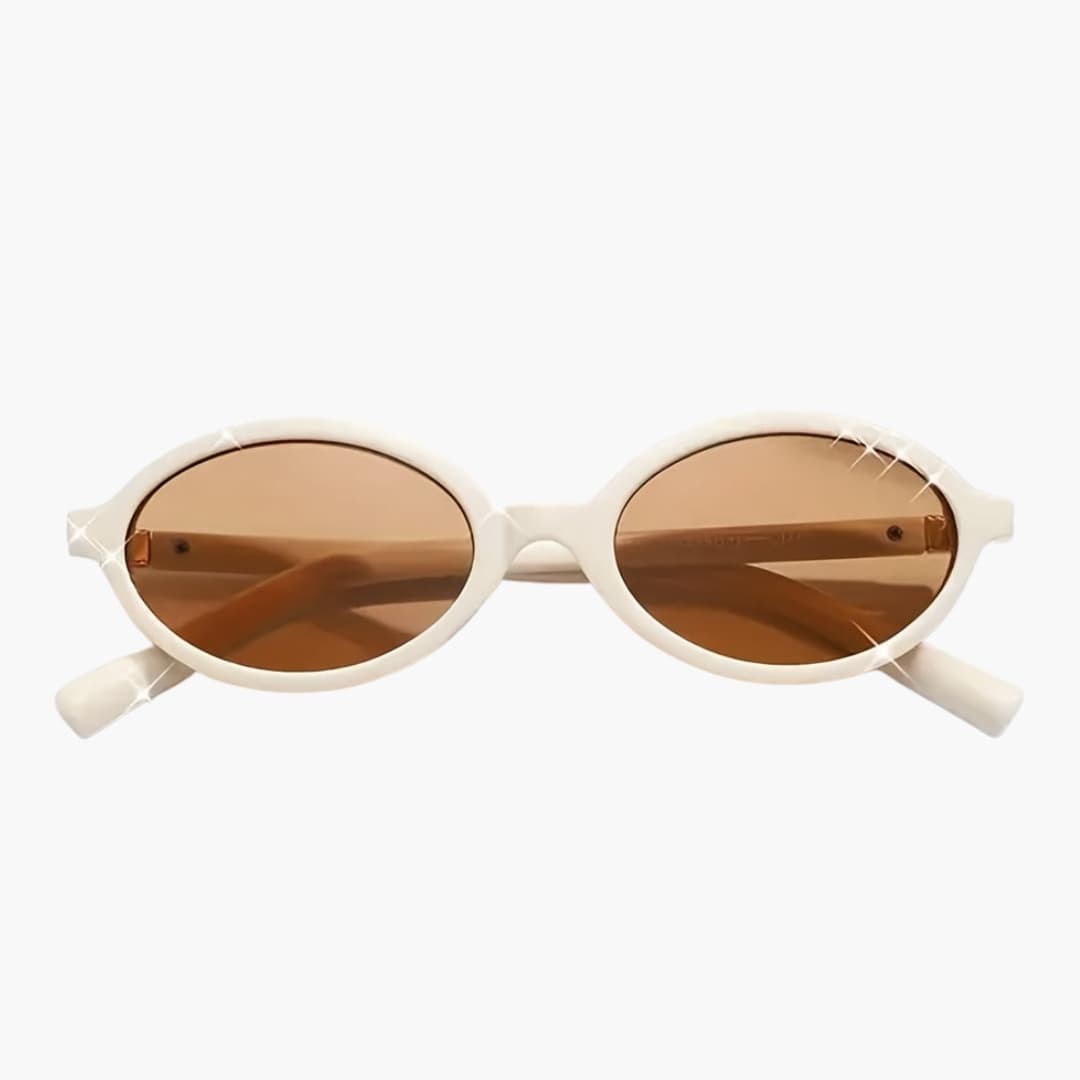 Women's Retro Sunglasses with Oval Frame and UV Protection