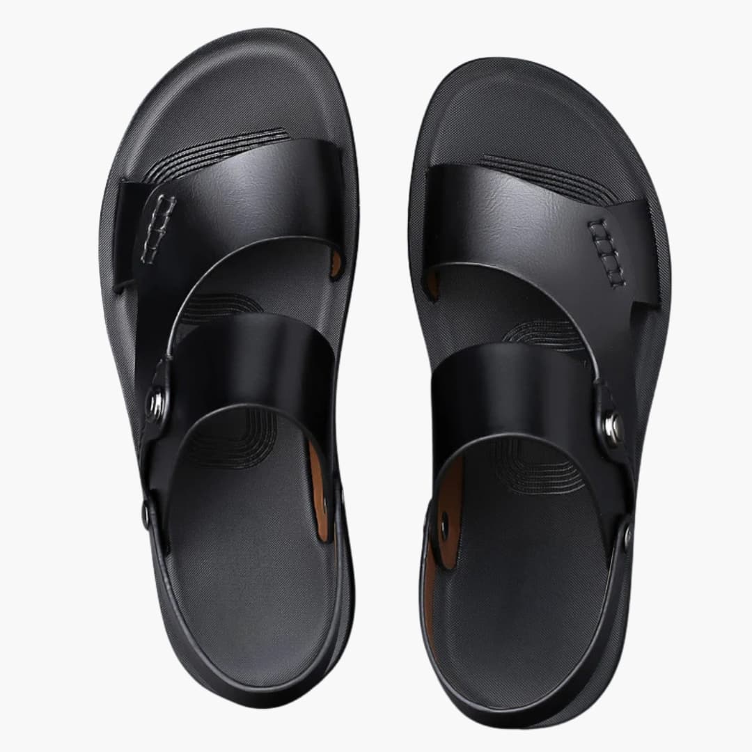 Kieran | Men's Wide Fit Sandals with Vegan Leather Straps and Cushioned Insole