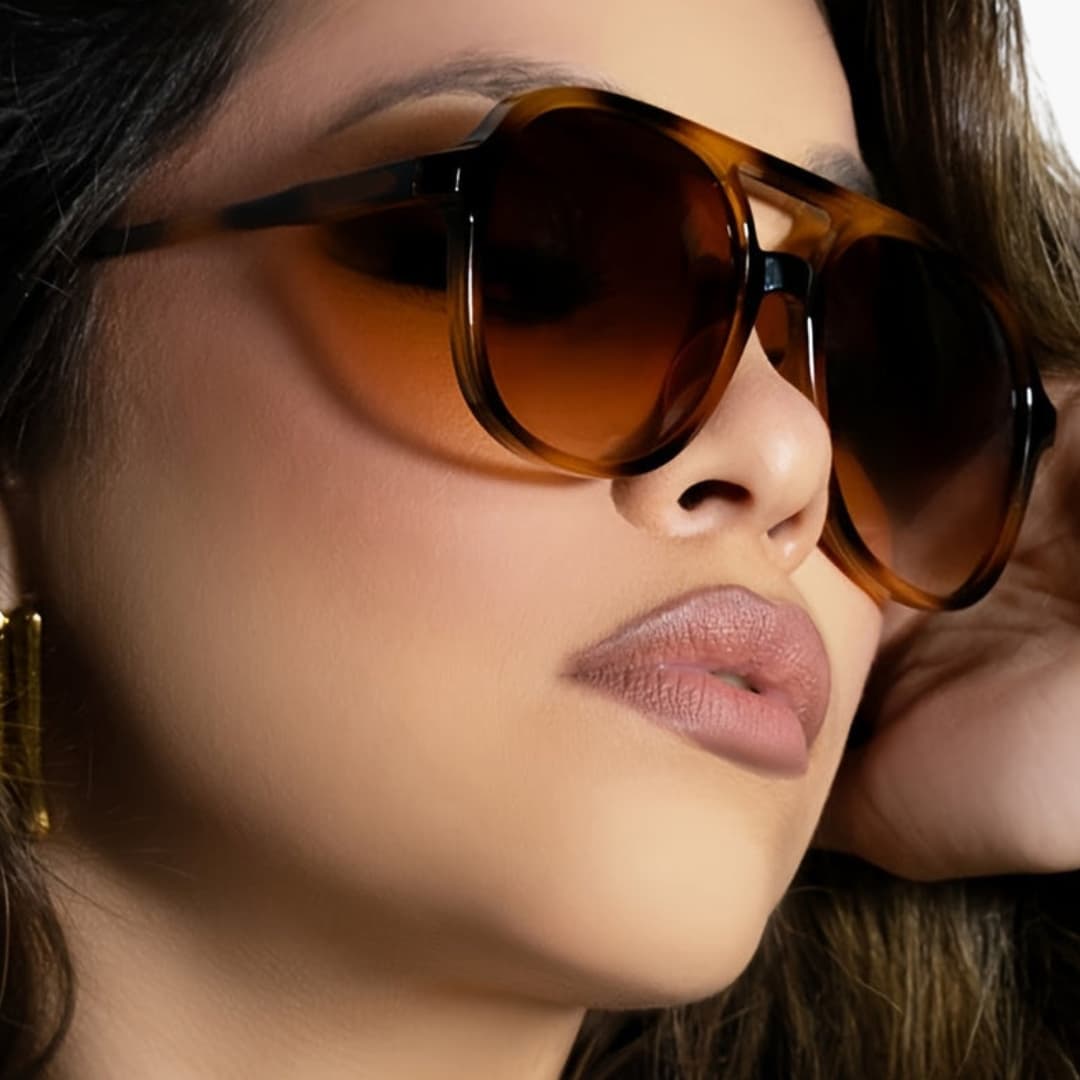 Women's Sunglasses with Aviator Frame and UV400 Lenses