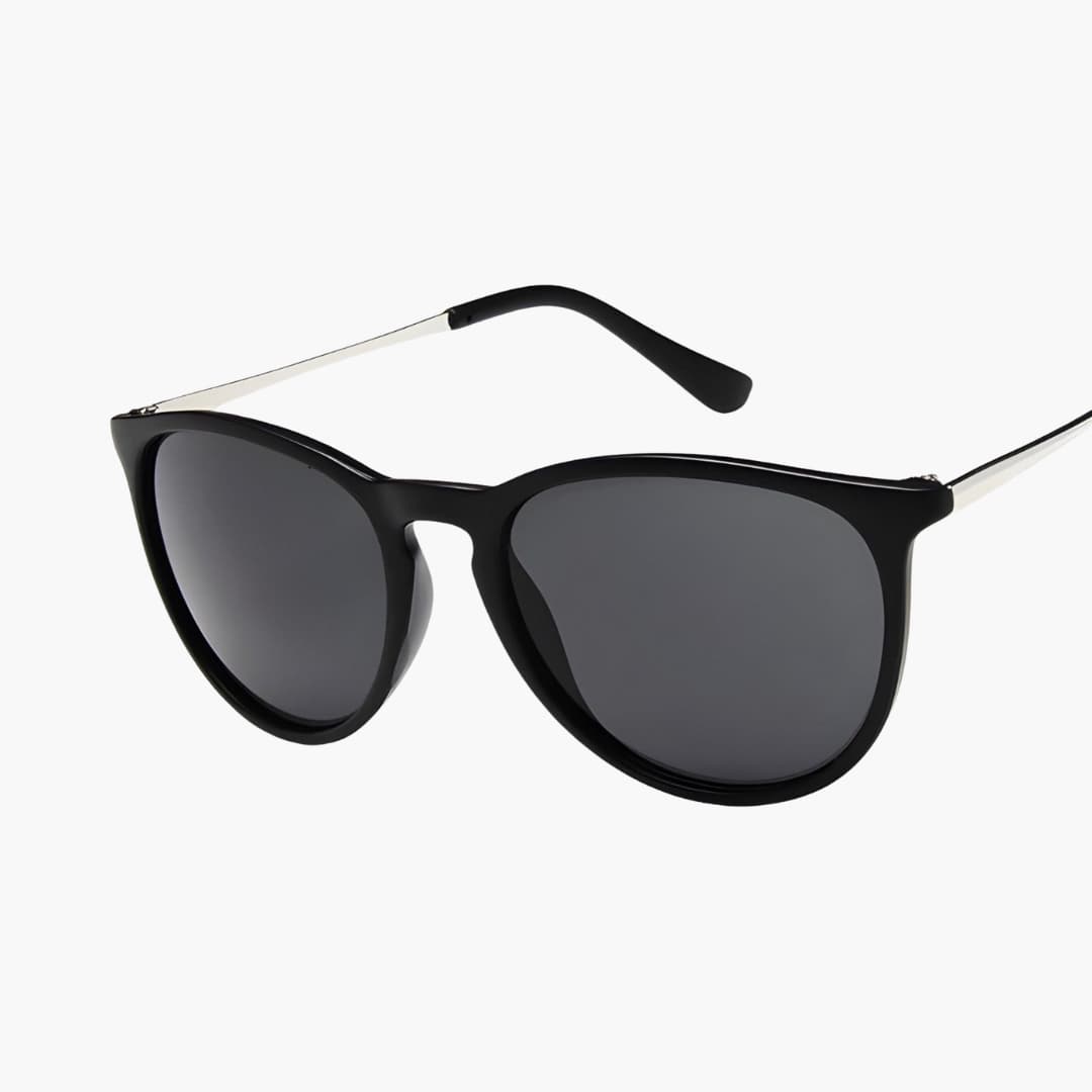 Women's Sunglasses with Cat Eye Frame and Metal Temples