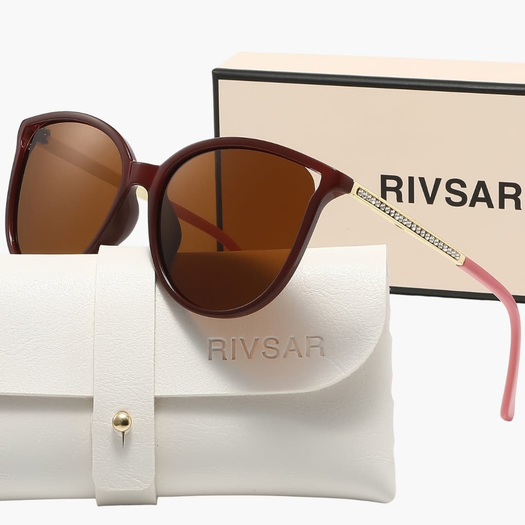 Women's Sunglasses with Cat Eye Frame and Polarized Lense