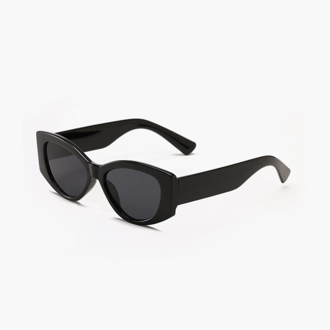 Women's Sunglasses with Cat Eye Frame and Wide Temples
