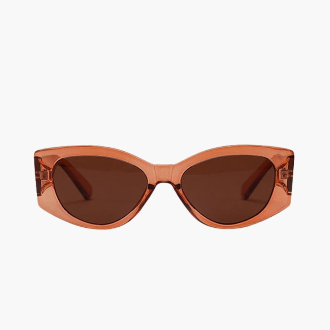 Women's Sunglasses with Cat Eye Frame and Wide Temples