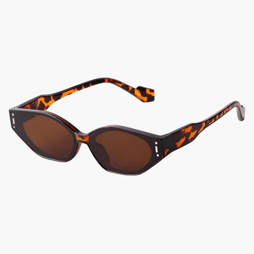Women's Sunglasses with Geometric Frame and UV Protection