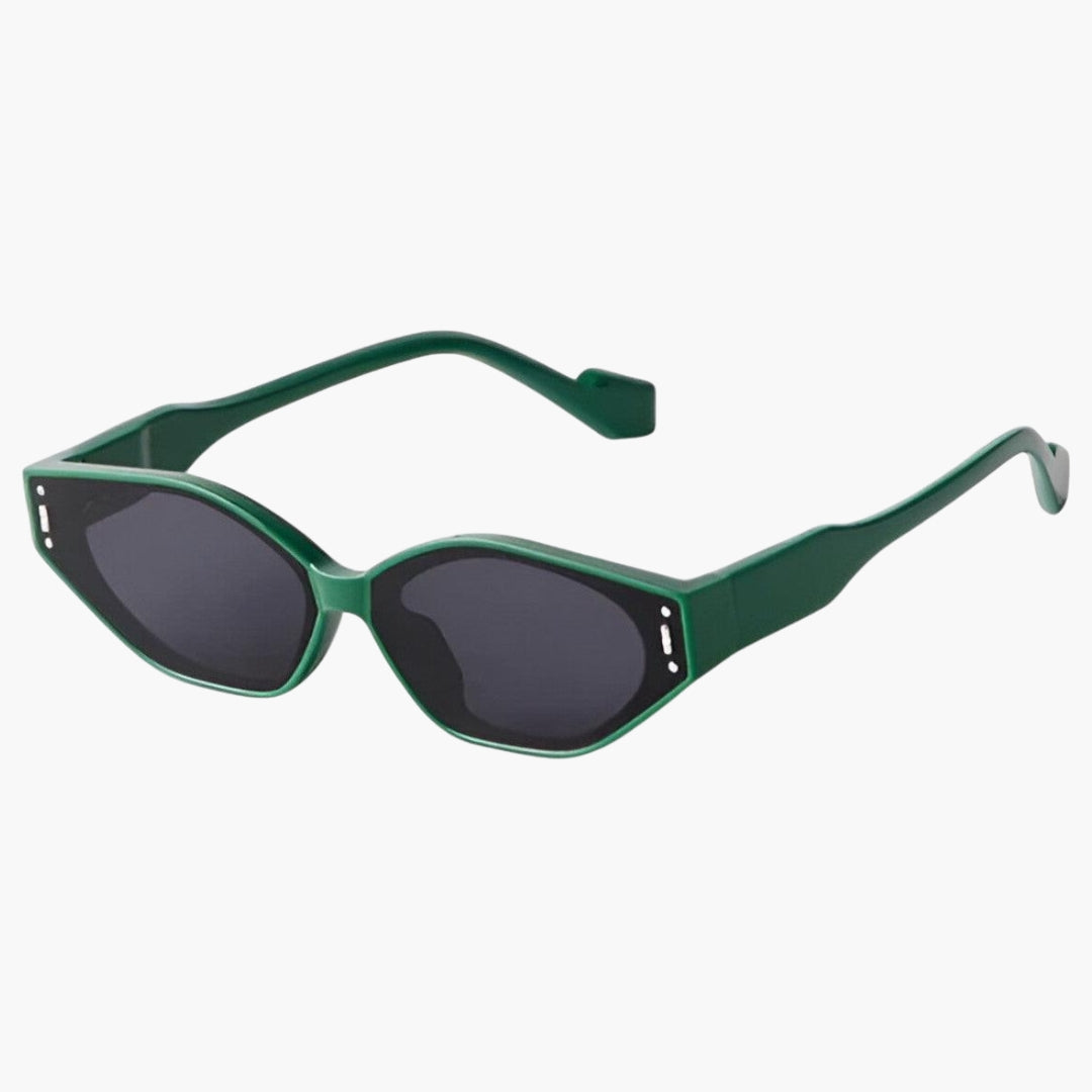 Women's Sunglasses with Geometric Frame and UV Protection