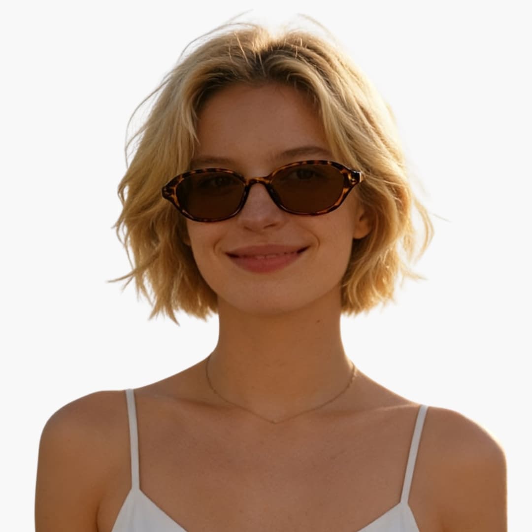 Women's Sunglasses with Oval Frame and UV400 Lenses