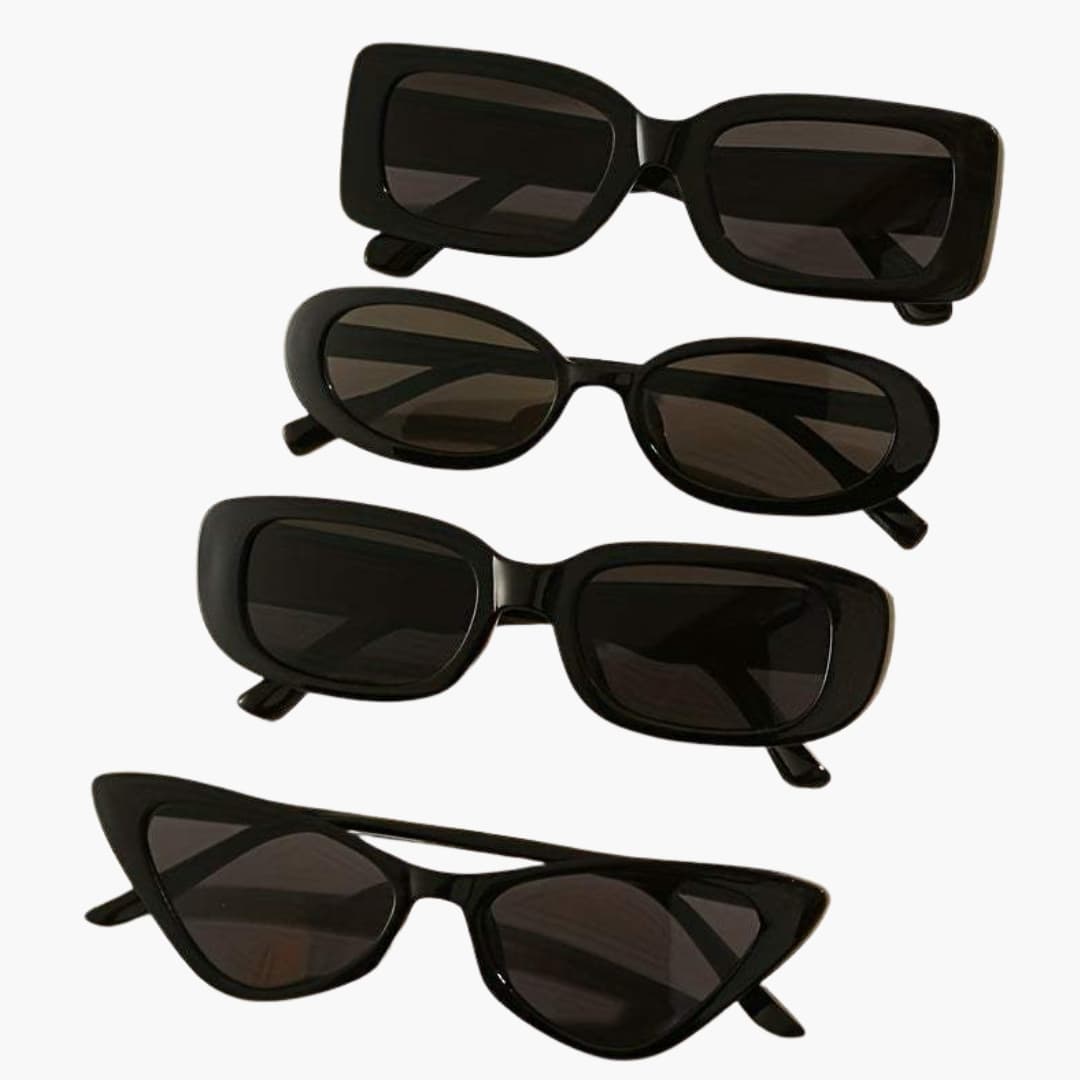 Women's Fashion Sunglasses with Oval and Cat-Eye Shapes and Dark Lenses