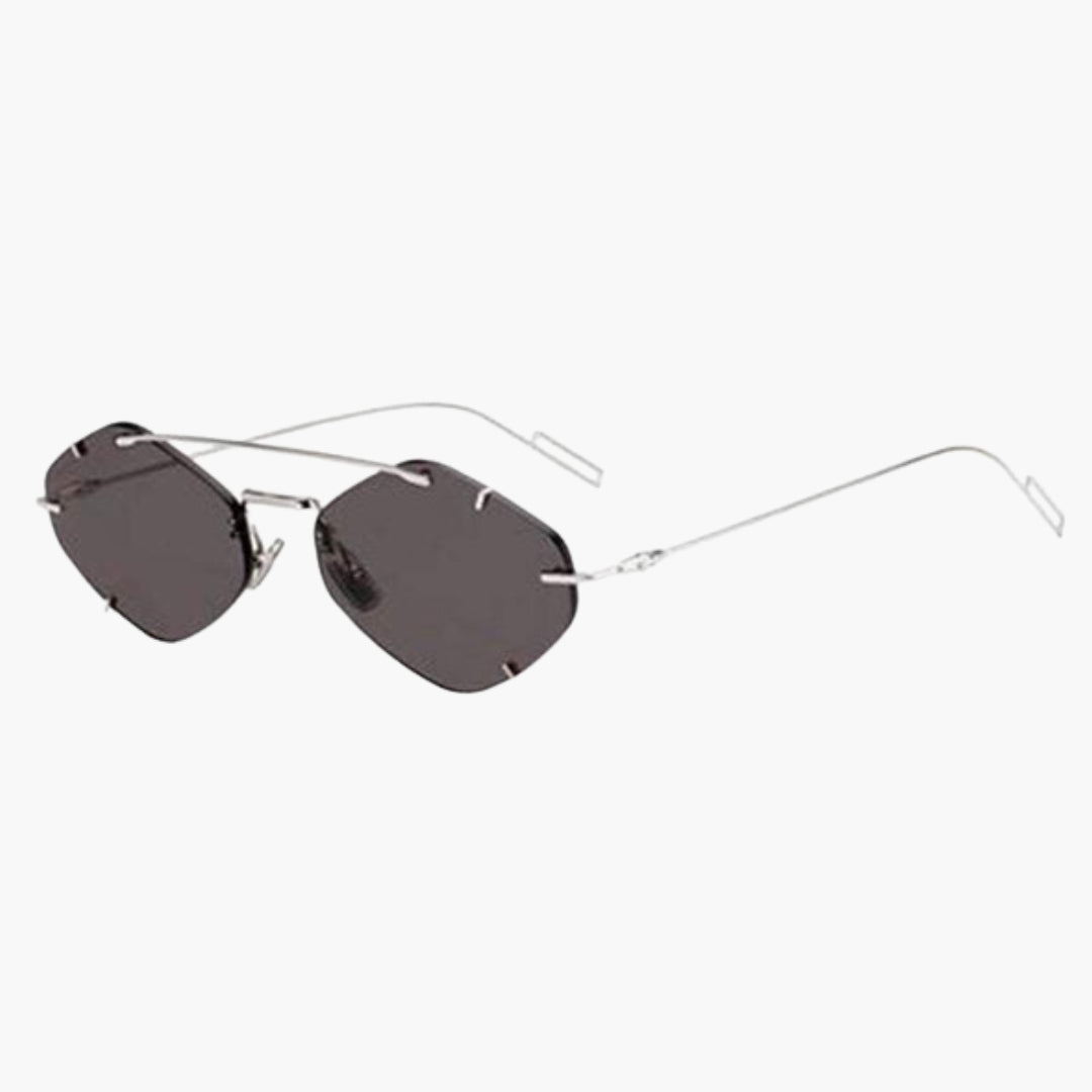 Women's Sunglasses with Rimless Design and Geometric Lenses
