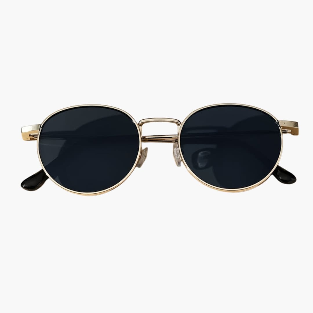Women's Sunglasses with Round Frame and Adjustable Nose Pads