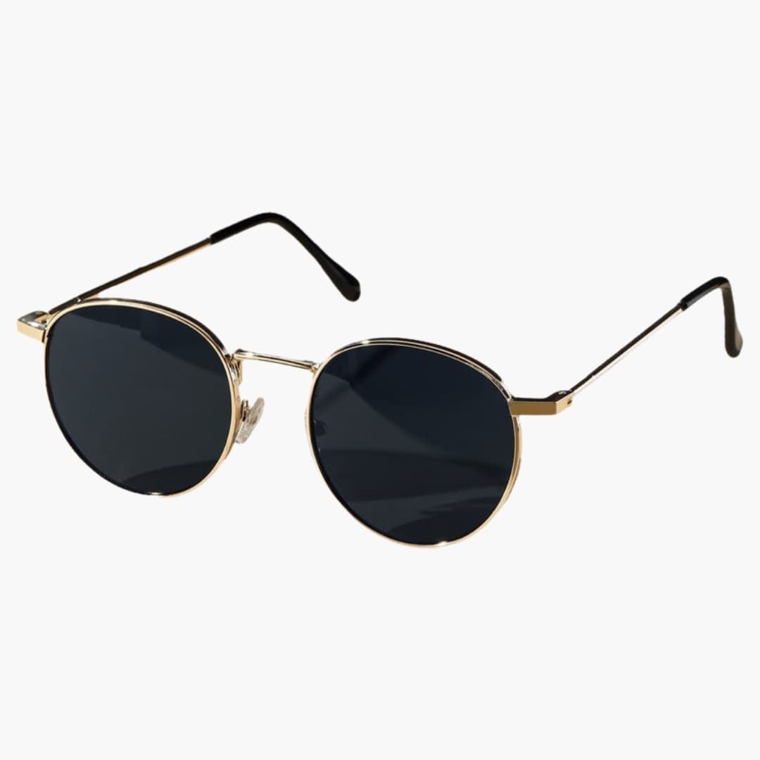 Women's Sunglasses with Round Frame and Adjustable Nose Pads