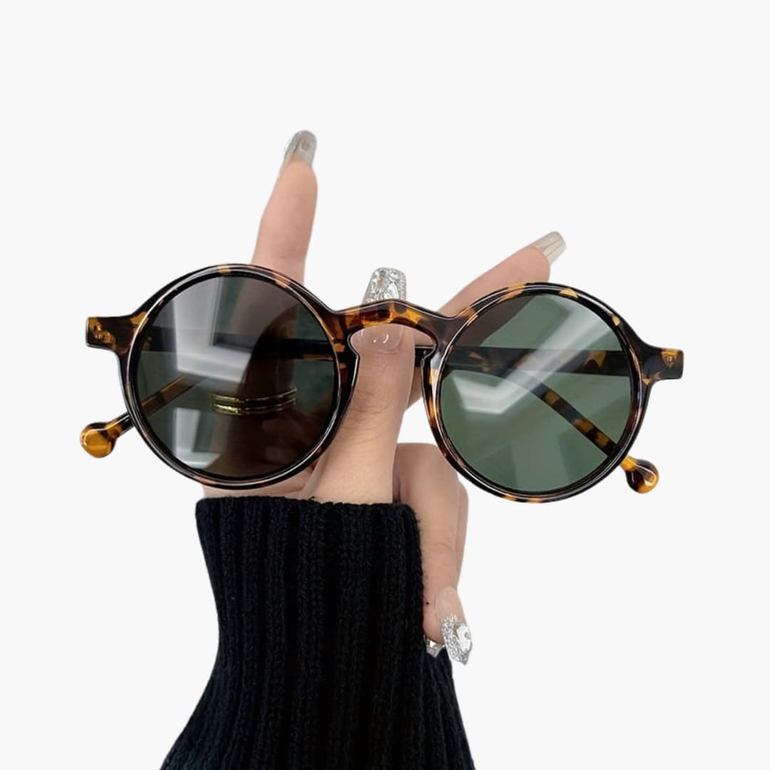 Women's Sunglasses with Round Frame and UV400 Protection