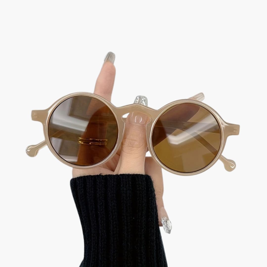 Women's Sunglasses with Round Frame and UV400 Protection