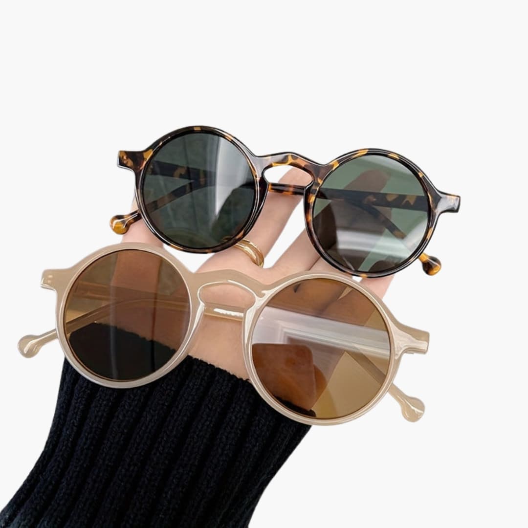 Women's Sunglasses with Round Frame and UV400 Protection