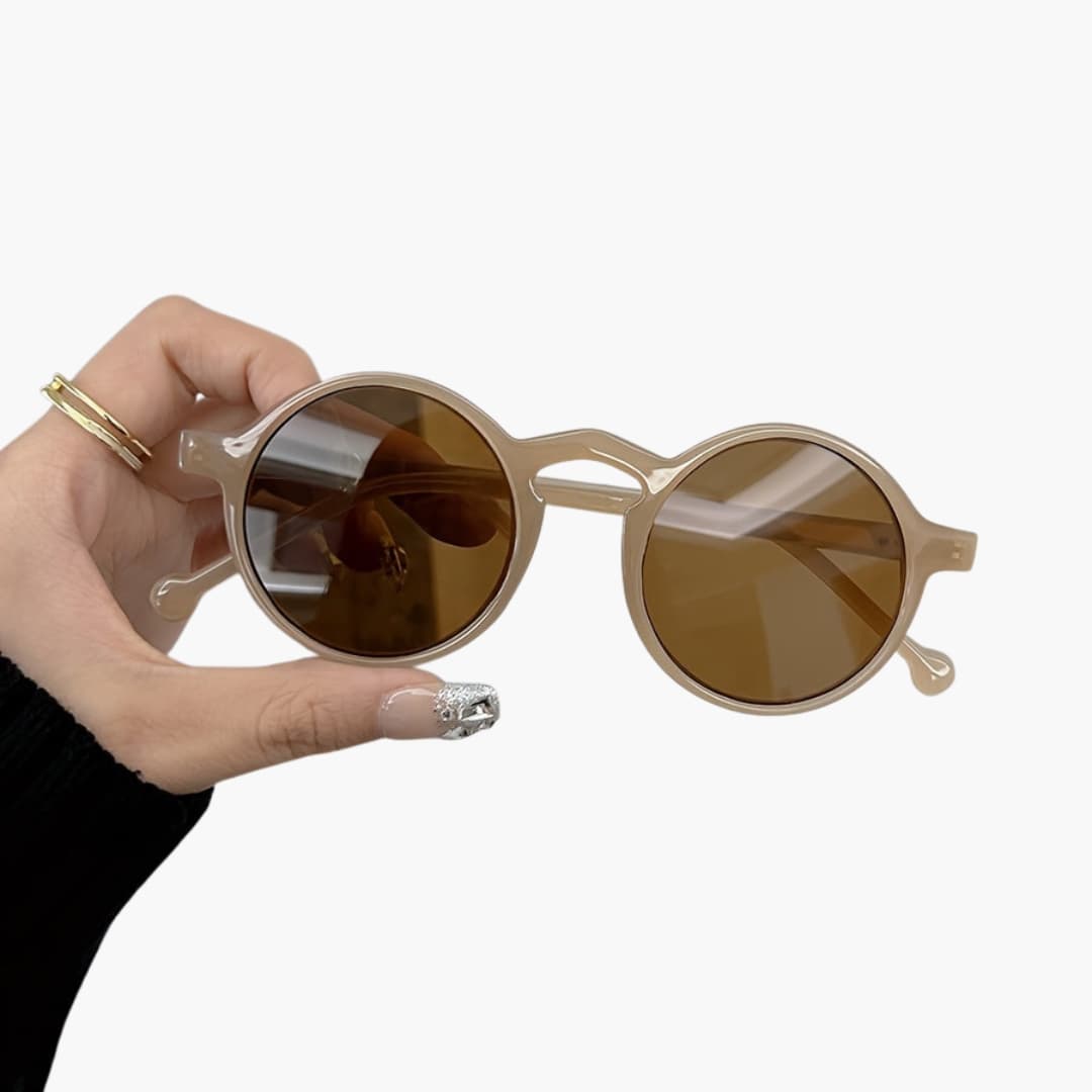 Women's Sunglasses with Round Frame and UV400 Protection