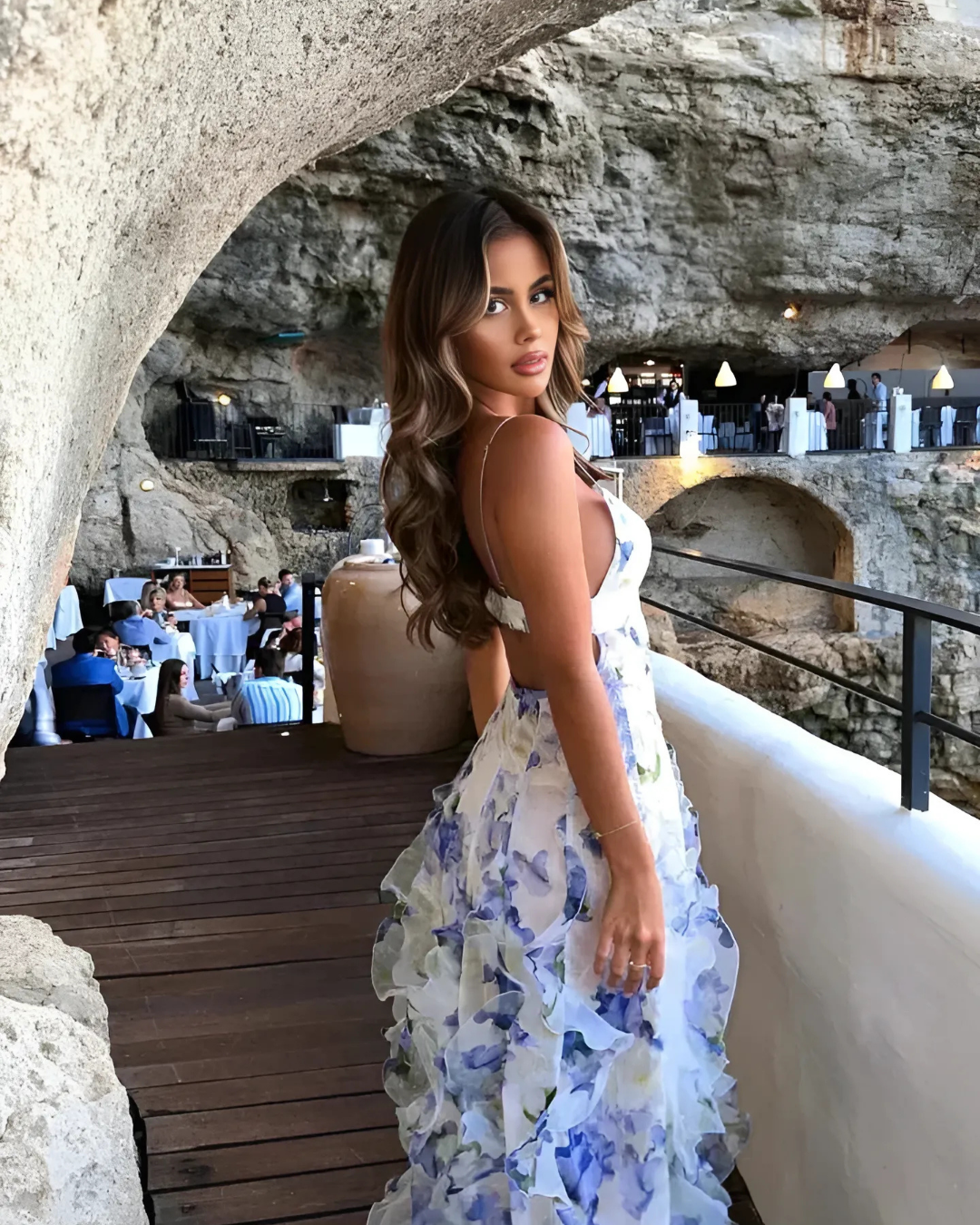 Xiariza | Women’s Floral Ruffle Maxi Dress