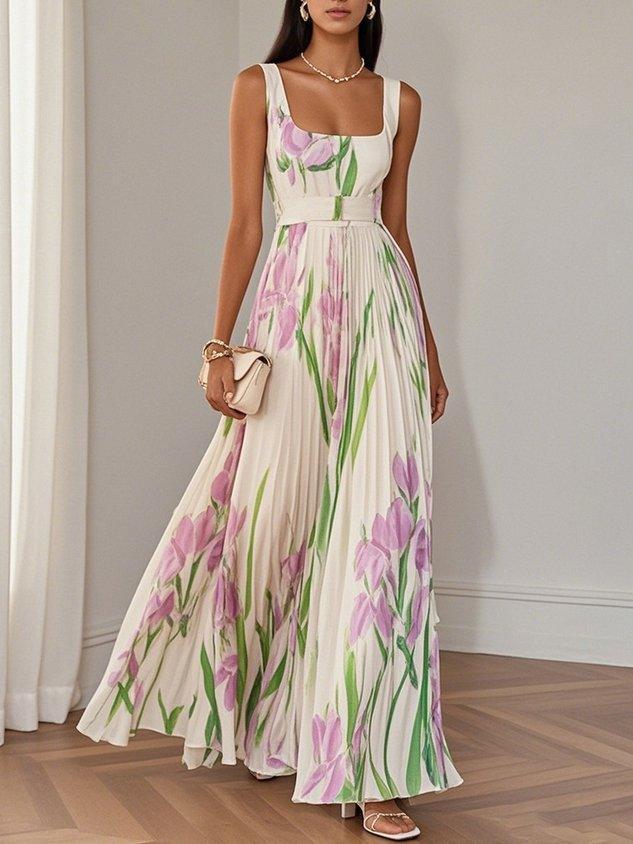 Ashley | Women’s Boho Floral Flowing A Line Dress
