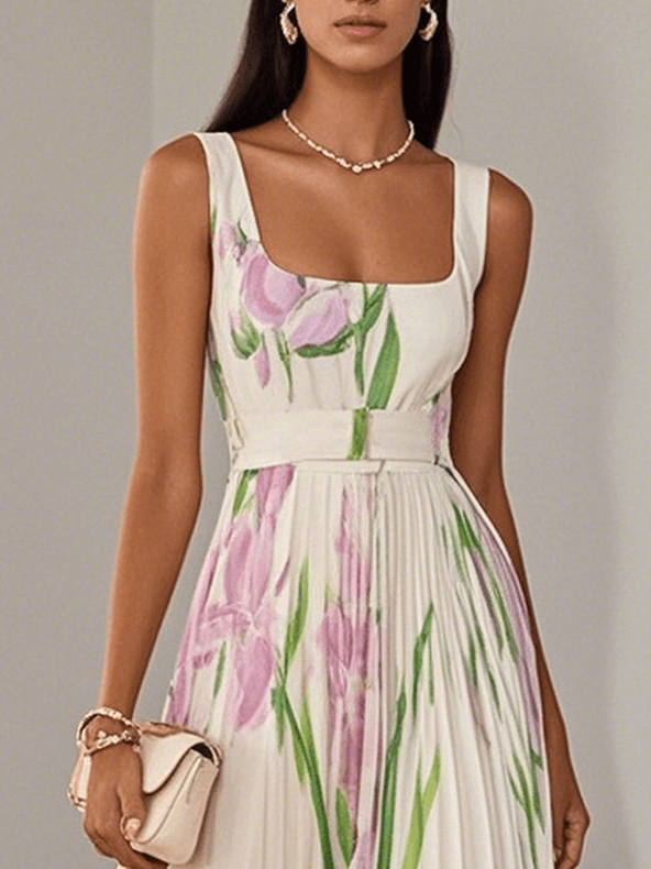 Ashley | Women’s Boho Floral Flowing A Line Dress