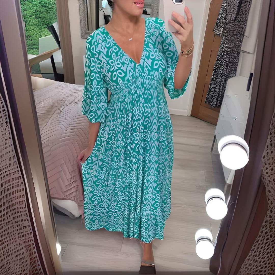 Lizzie | Boho Loose Fit Printed Casual Dress