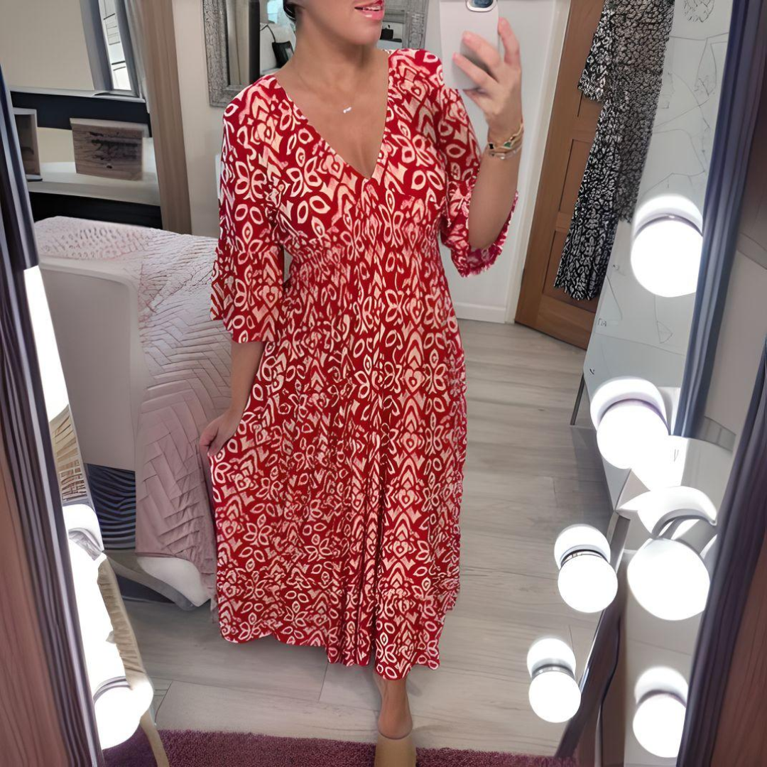 Lizzie | Boho Loose Fit Printed Casual Dress