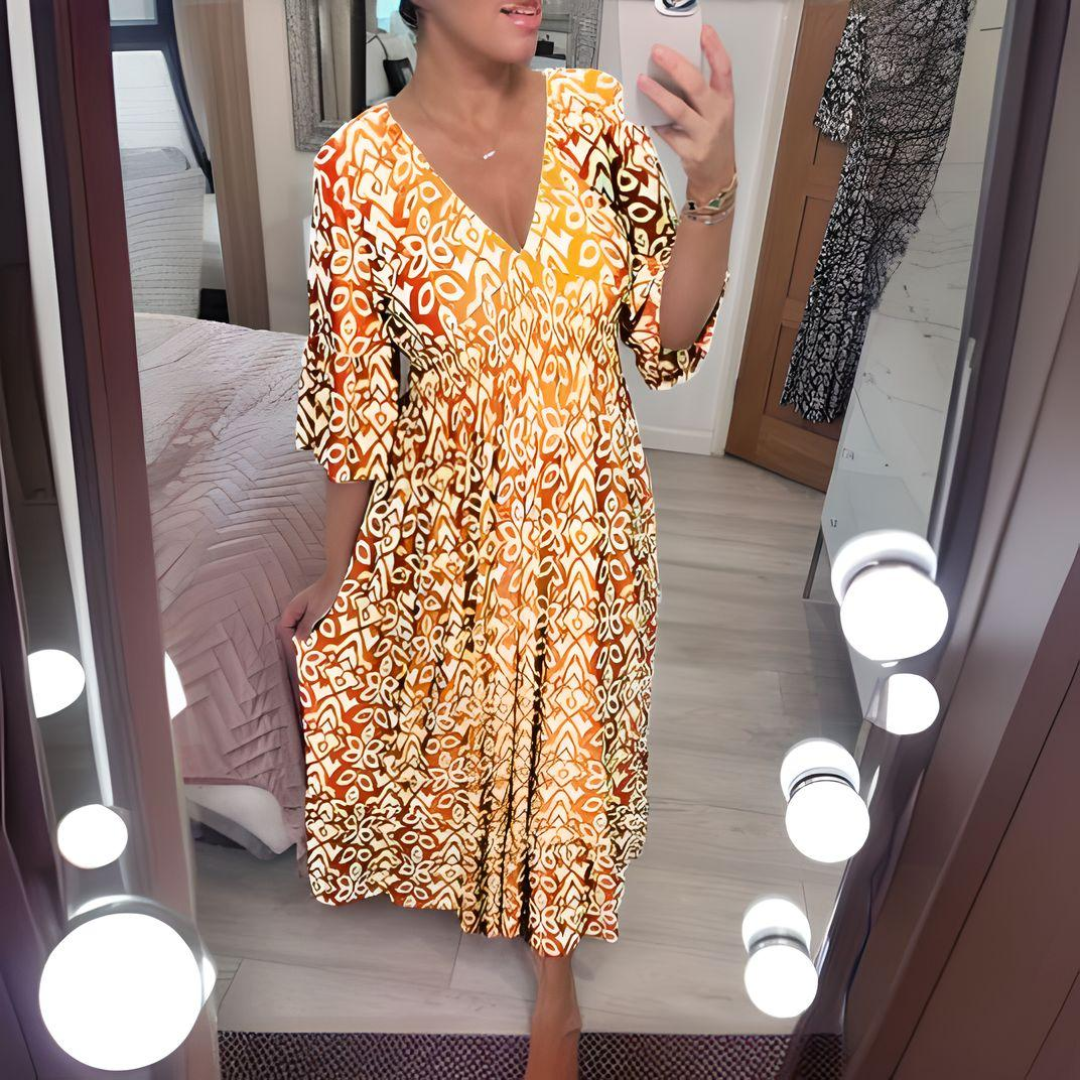 Lizzie | Boho Loose Fit Printed Casual Dress