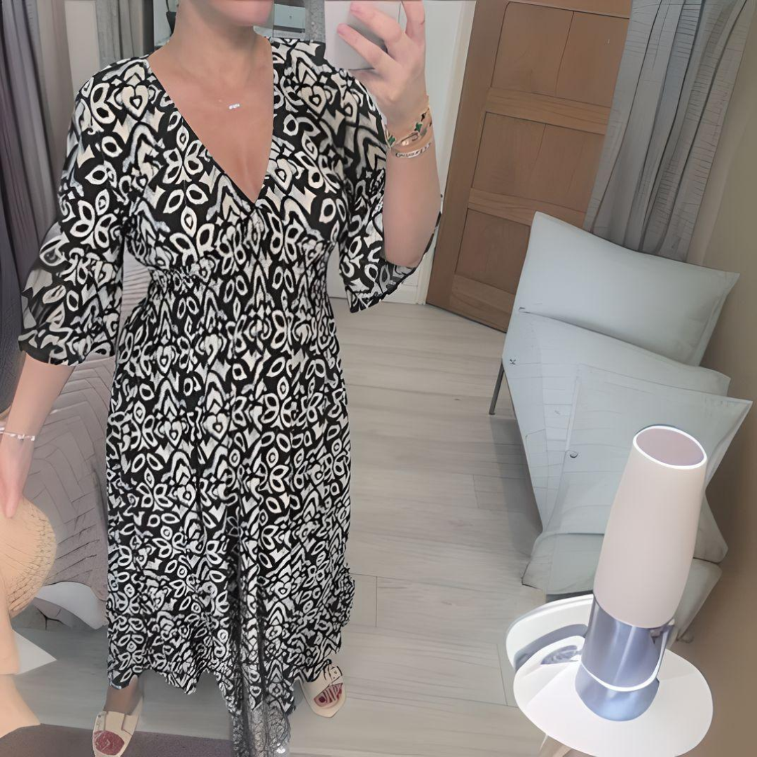 Lizzie | Boho Loose Fit Printed Casual Dress