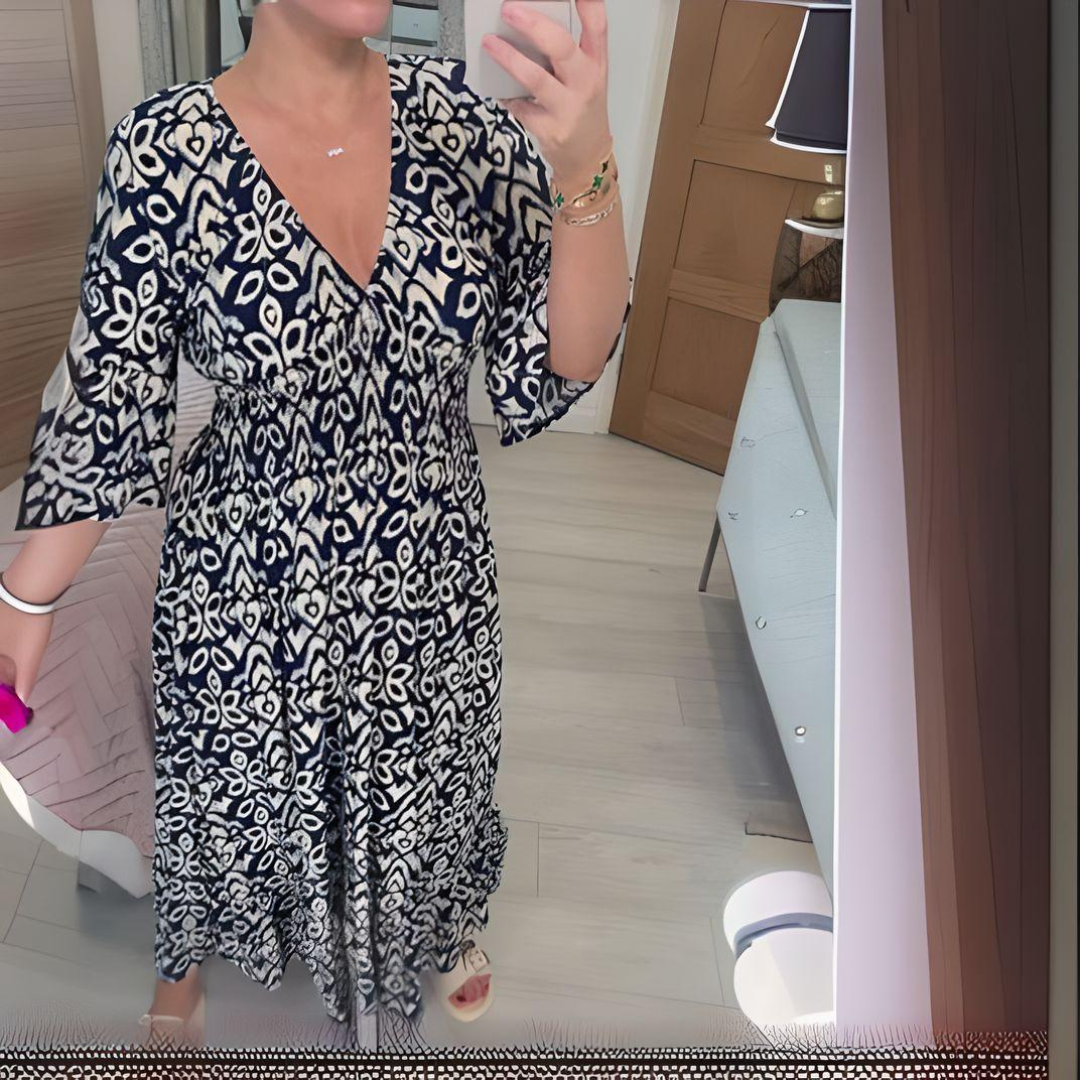 Lizzie | Boho Loose Fit Printed Casual Dress