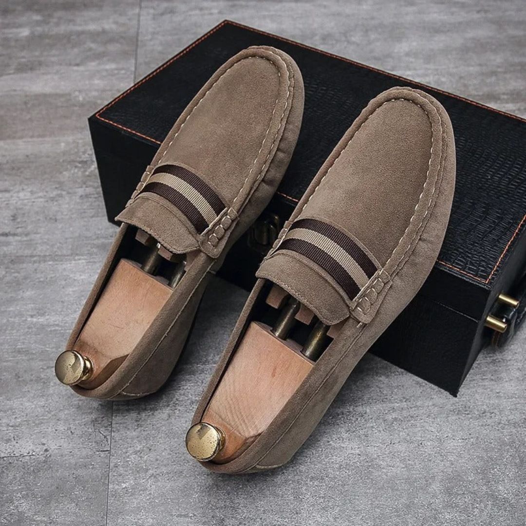 Alfie | Men's Suede Upper Penny Loafers