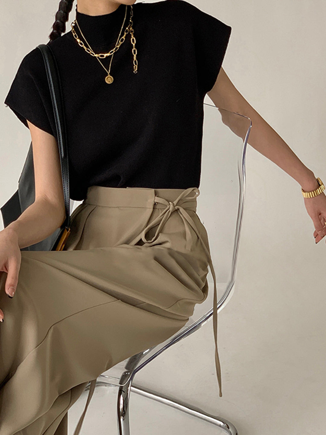 Darla | Mock Neck Short Sleeve Casual Top