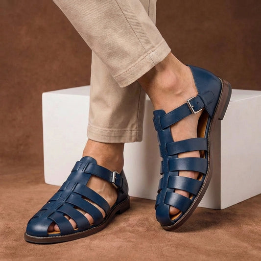 Darren | Men's Buckle Strap Closed Toe Sandals