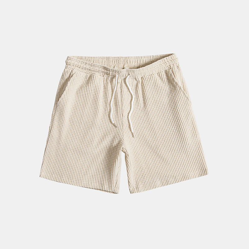 Anton | Beige Green Men's Two Piece Casual Shirt Shorts Set