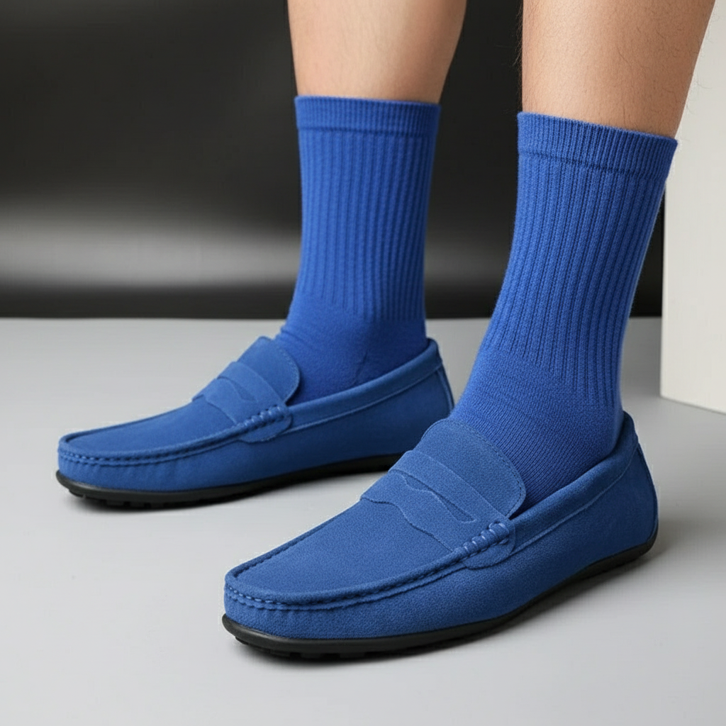 Hugo | Men's Loafers with Suede Upper and Cushioned Insole