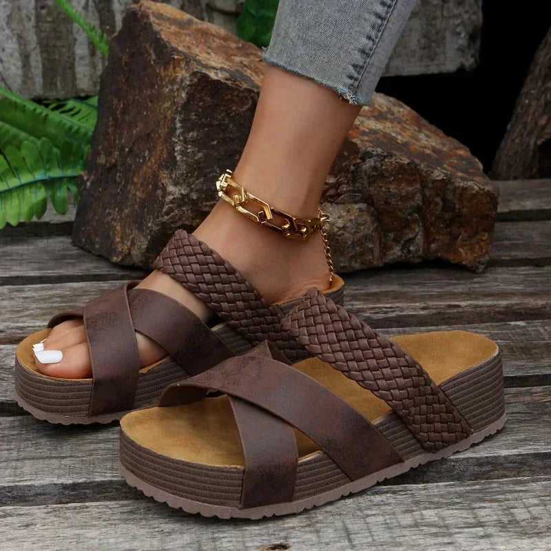Scarlett | Orthopedic Platform Slide Sandals
