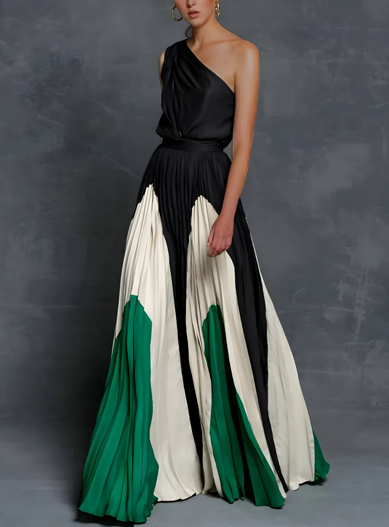 Nicole | Women’s One-Shoulder Asymmetrical Maxi Dress