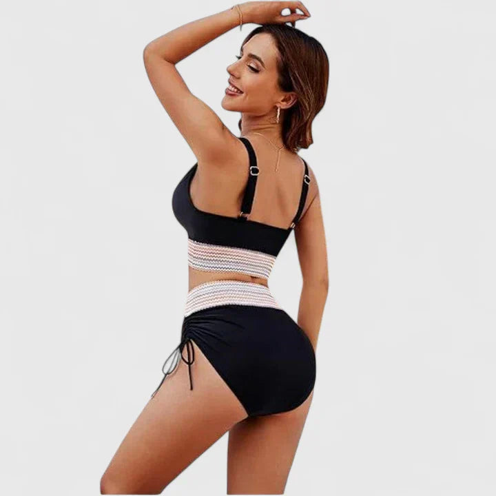 Darla | High-Waisted Bikini Two-Piece Swimsuit Set