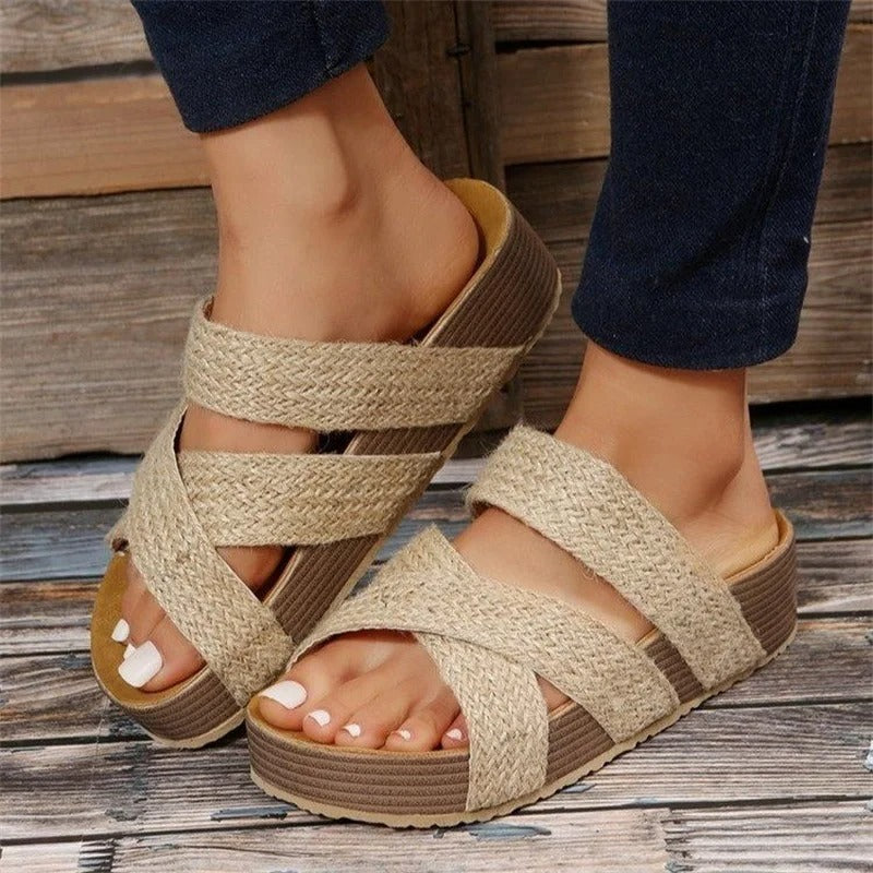 Scarlett | Orthopedic Platform Slide Sandals