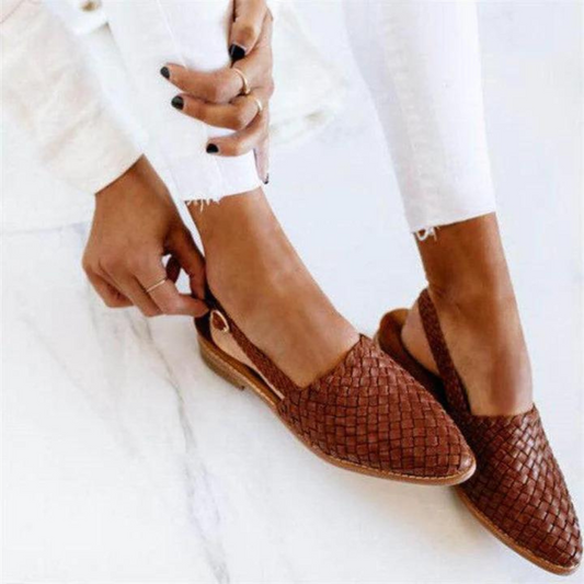Antonia | Women's Slip On Woven Flat Loafers