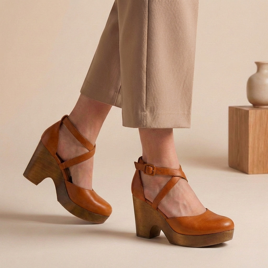 Luna | Women's Block Heel Strap Platform Heels