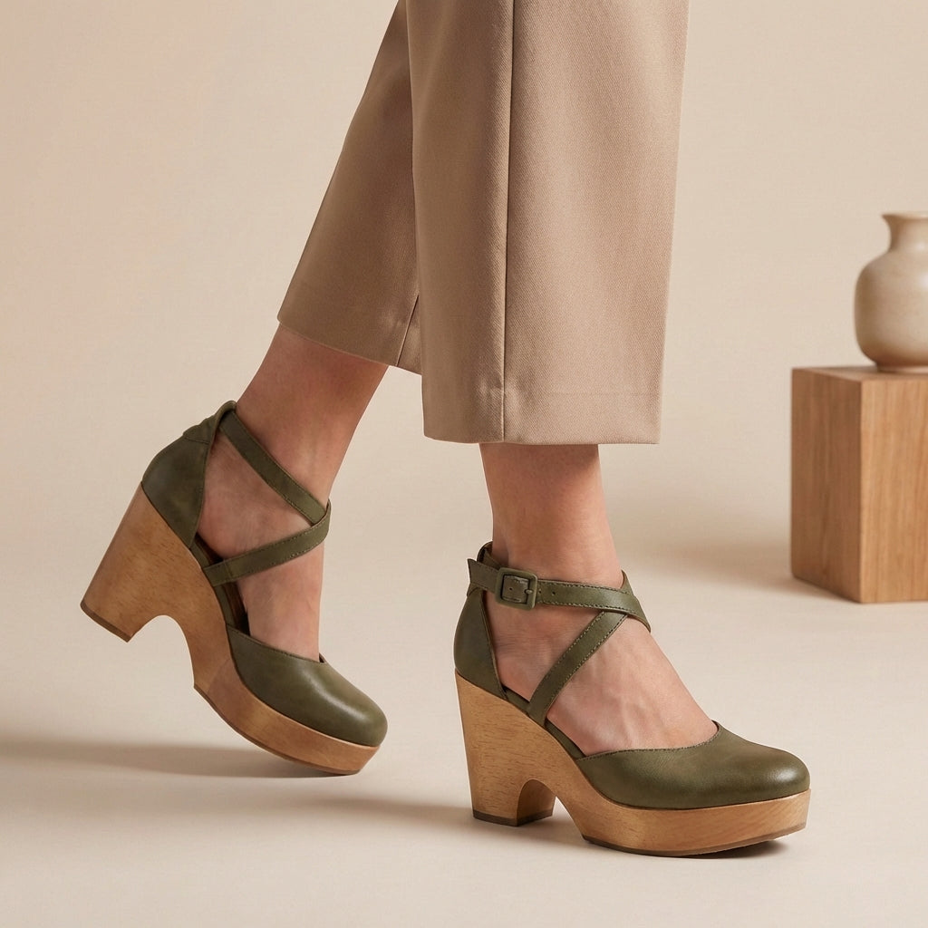 Luna | Women's Block Heel Strap Platform Heels