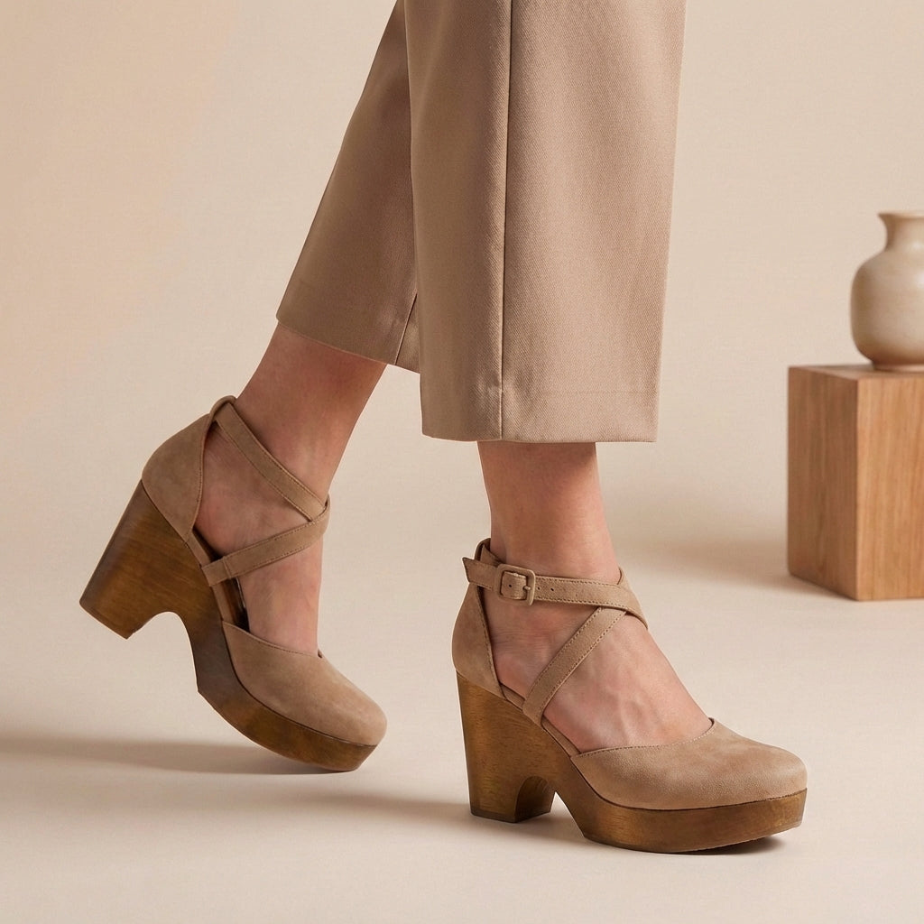 Luna | Women's Block Heel Strap Platform Heels