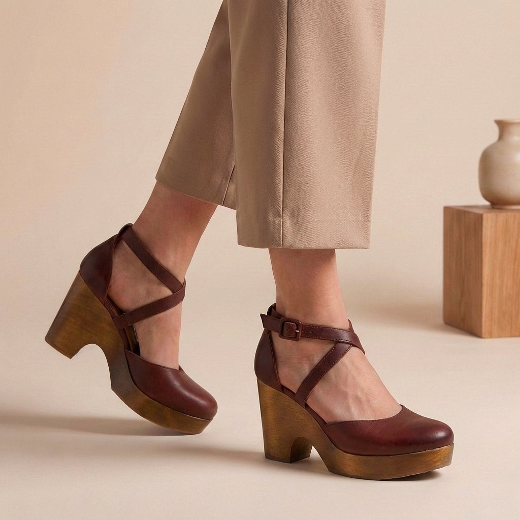 Luna | Women's Block Heel Strap Platform Heels