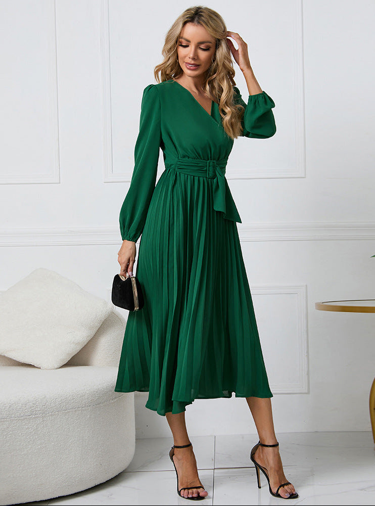 Etta | Women's Long Sleeve Midi Wedding Guest Dress