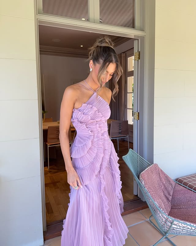 Eleni | Women's One Shoulder Maxi Wedding Guest Dress