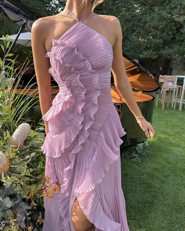 Eleni | Women's One Shoulder Maxi Wedding Guest Dress