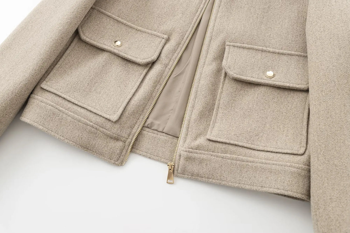 Leonie | Women's Cropped Zip Up Bomber Jacket