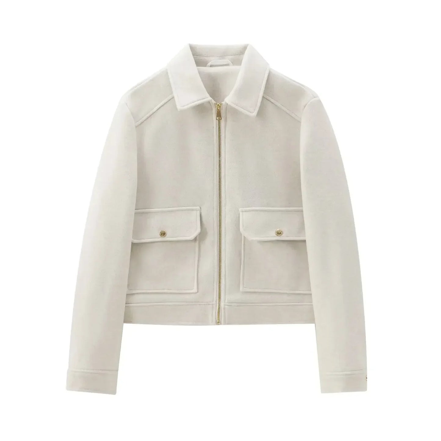 Leonie | Women's Cropped Zip Up Bomber Jacket