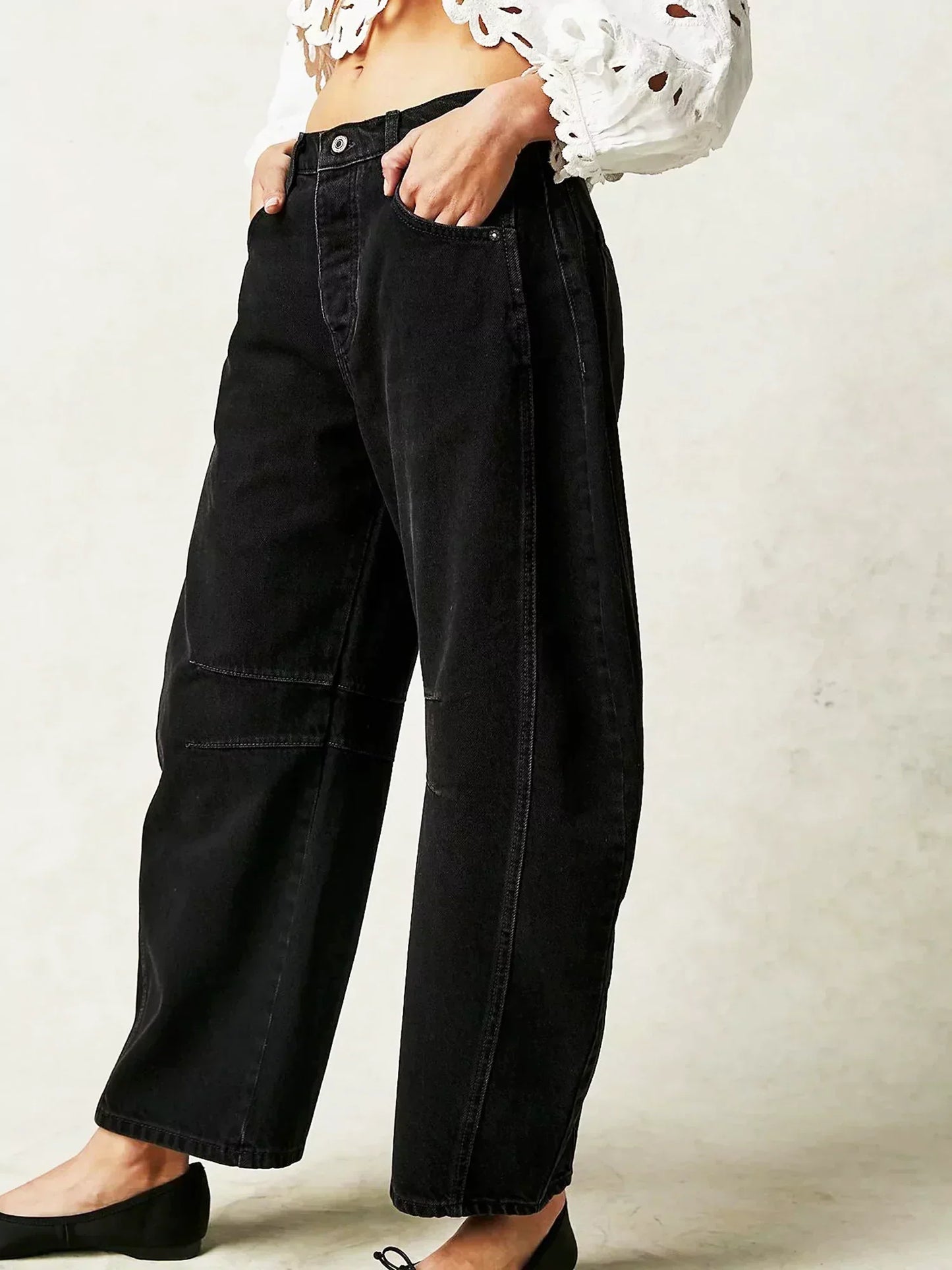 Mabel | Women’s Wide Leg Leopard Print Jeans