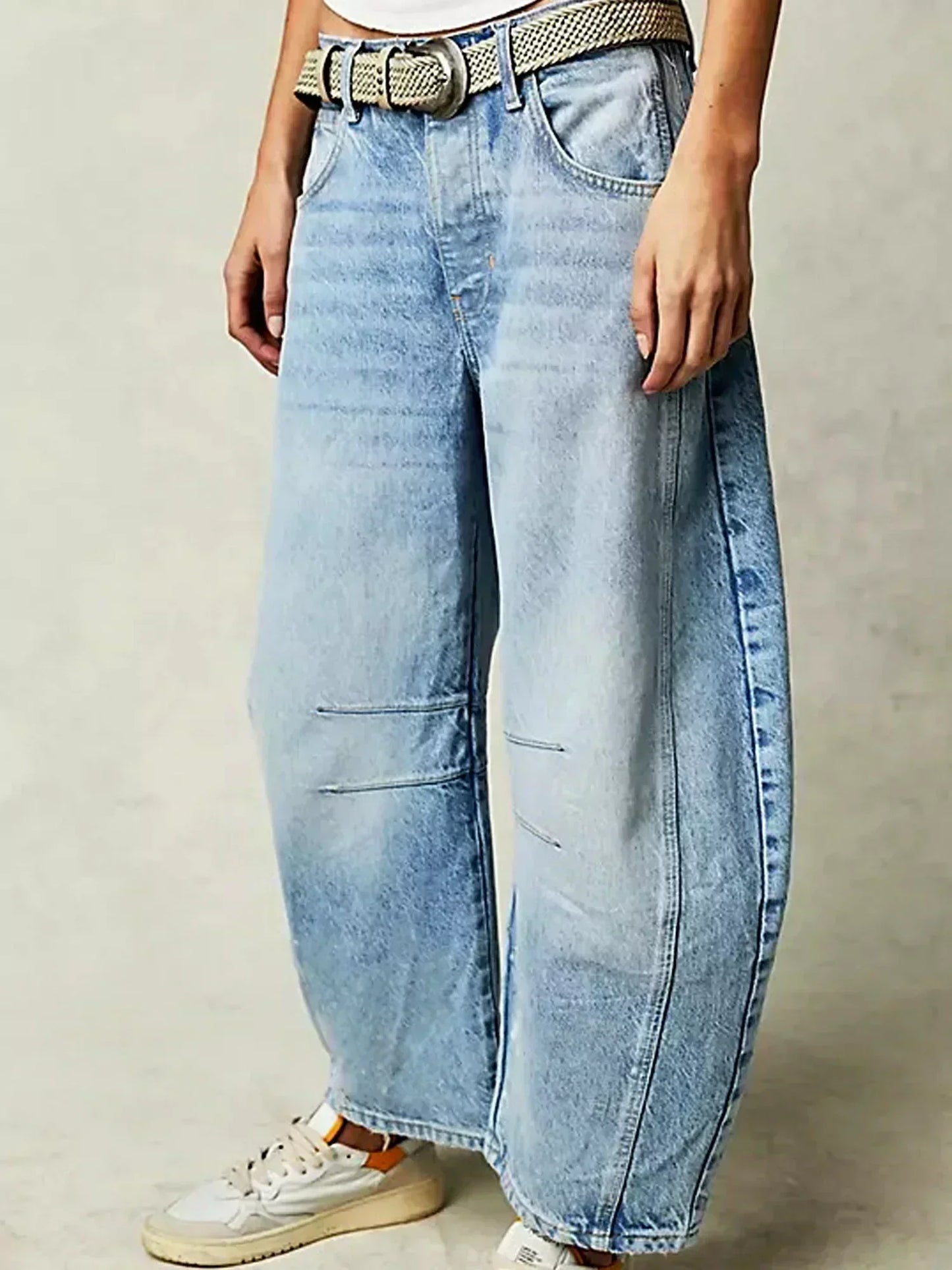 Mabel | Women’s Wide Leg Leopard Print Jeans