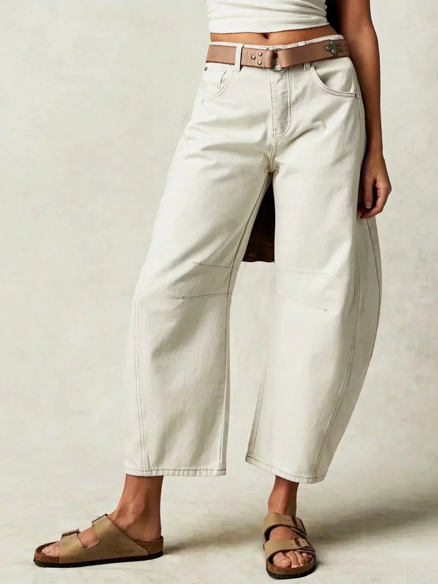 Mabel | Women’s Wide Leg Leopard Print Jeans